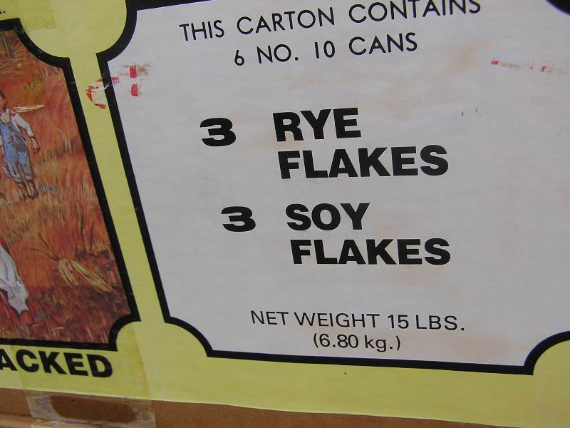 RYE FLAKES  SOY FLAKES FULL CASE