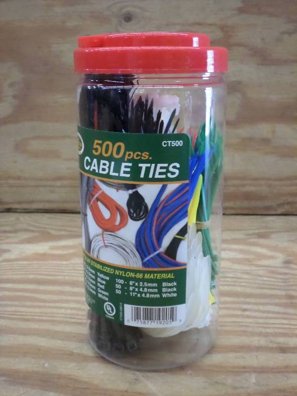 New 500-Pack Of Assorted Sized Cabl...