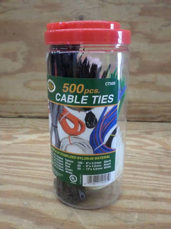 New 500-Pack Of Assorted Sized Cabl...