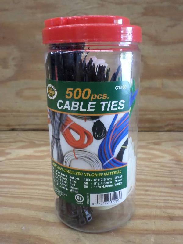 New 500-Pack Of Assorted Sized Cabl...