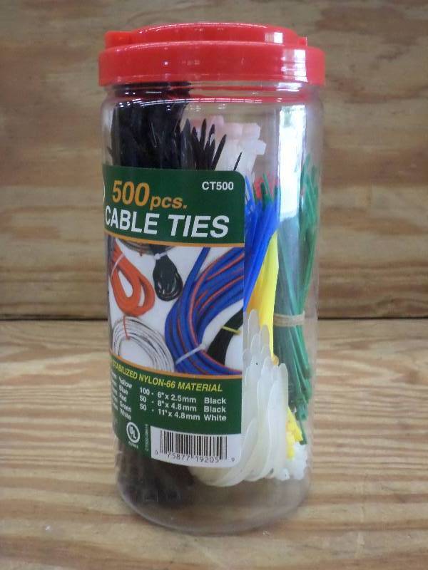 New 500-Pack Of Assorted Sized Cabl...