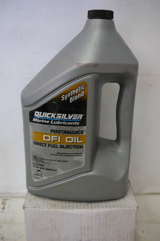 lot 15 image: DFI oil Synthetic Blend Quick Silver marine Lubriacacnt  4Liter NEW