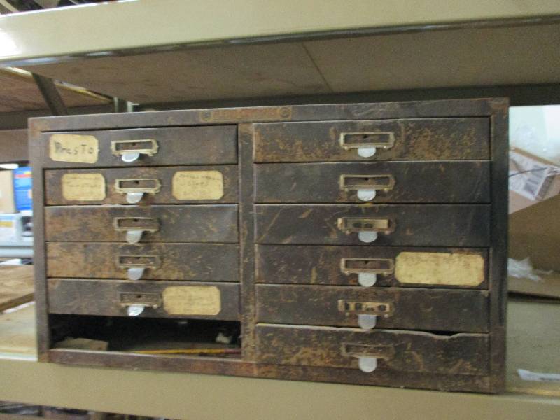lot 67 image: parts drawers