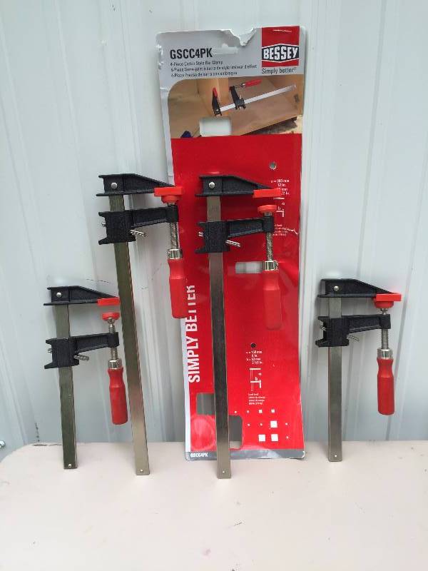 lot 10 image: Bessey Wood Clamps - 4 Pack