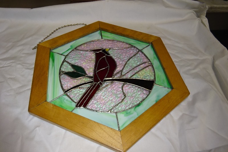 Stained glass Cardinal Hanger