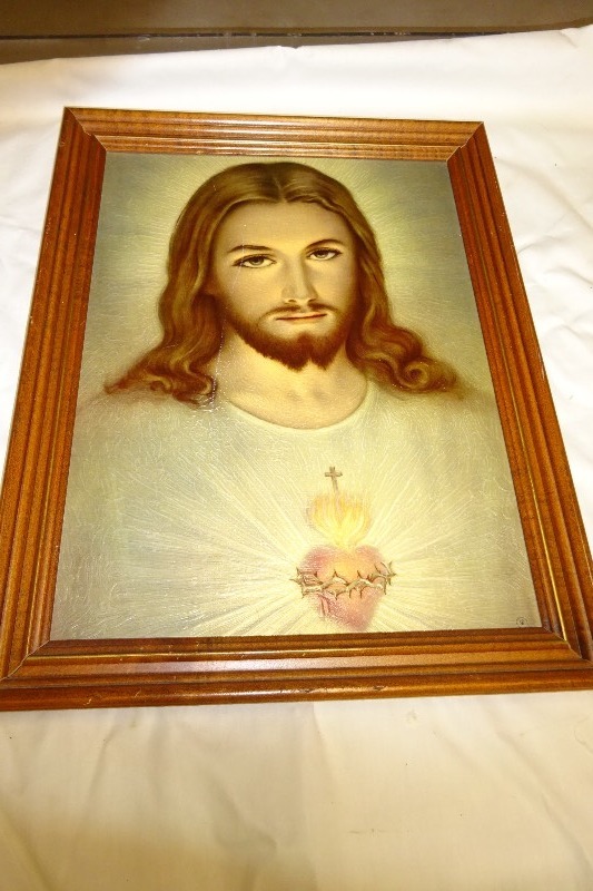 Religious picture in frame