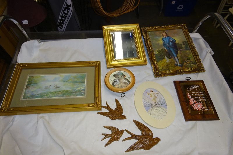 Variety of pictures in frames