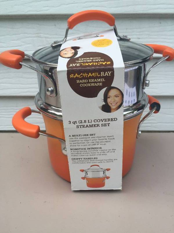 lot 11 image: New Rachael Ray 3qt Covered Steamer Set