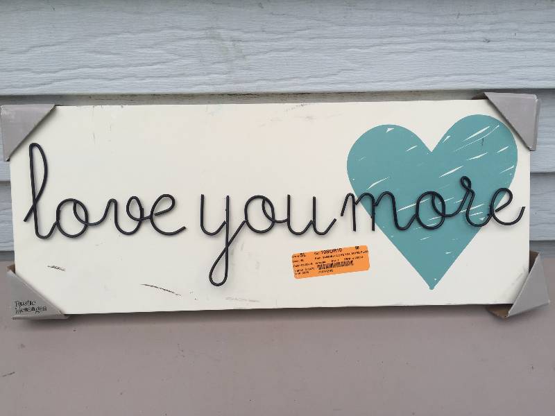 lot 41 image: Love your More Wall dcor