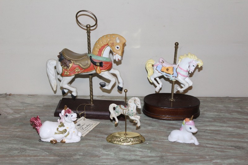 lot 63 image: Carousel Horses and Unicorns