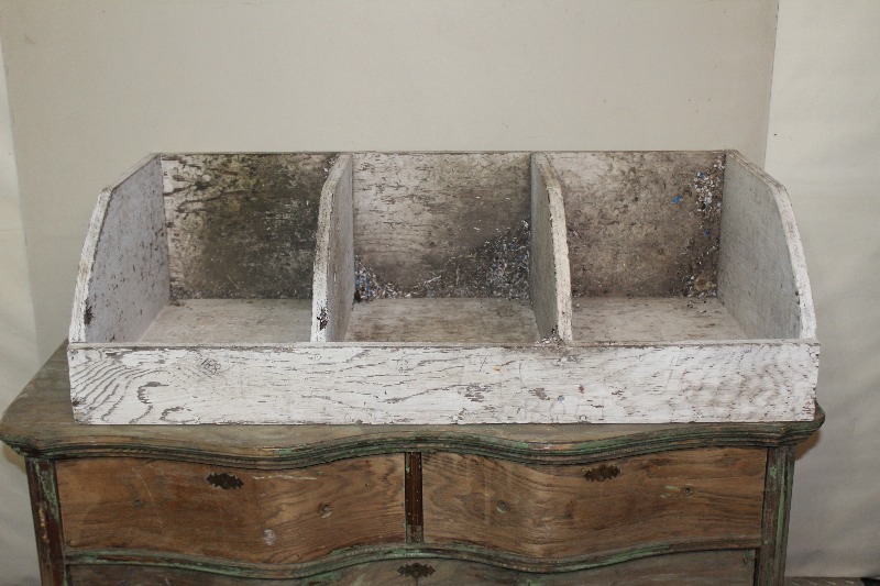 lot 102 image: Vintage Wood Parts  Storage Bin
