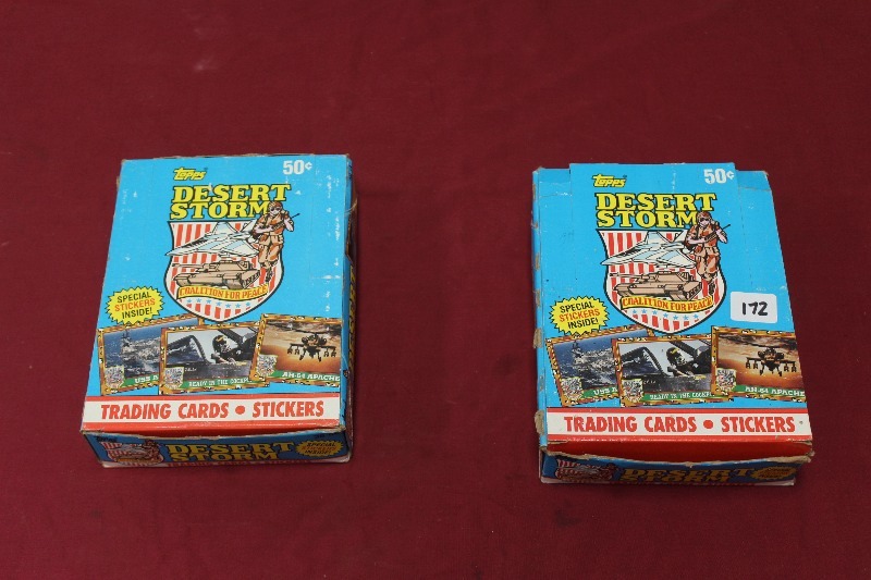 lot 172 image: 1991 Dessert Storm Trading Cards