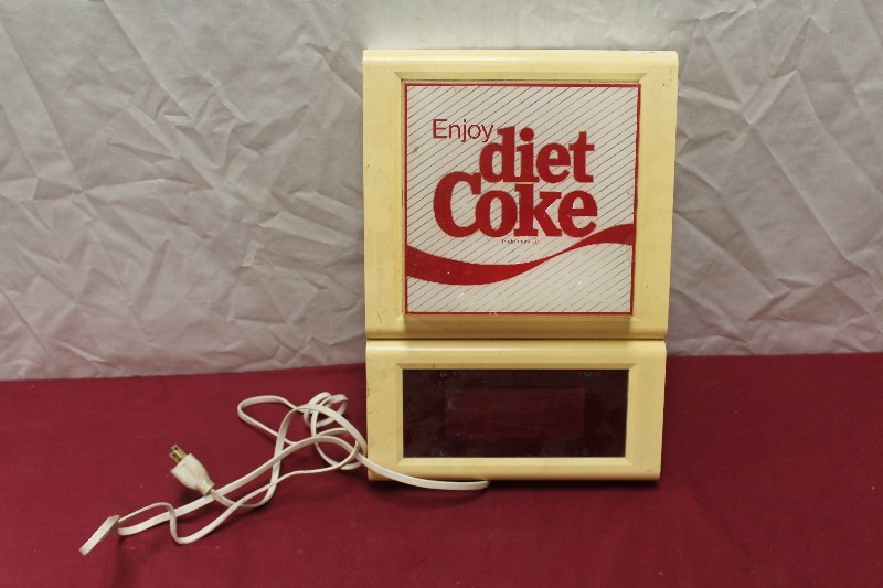 lot 177 image: Vintage Diet Coke Light Up Wall Clock