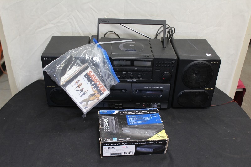 lot 240 image: Boom Box, Duel Cassette and CD