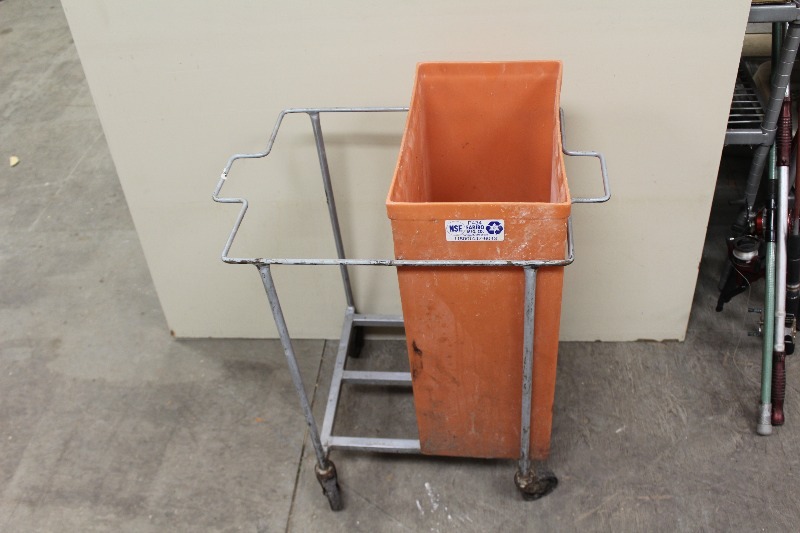 lot 252 image: Flour Bin, NSF Approved, in Rack on Coasters