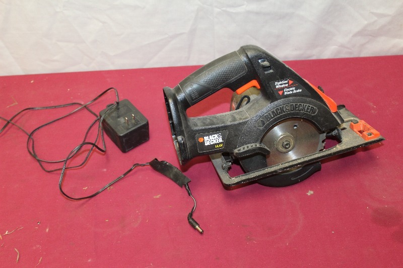 lot 308 image: Cordless Black and Decker Radial Saw - No Battery