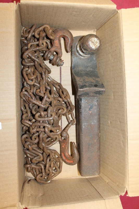 lot 312 image: Reciever Hitch  Ball  Chains
