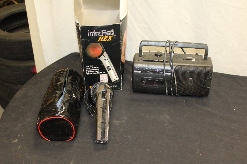 lot 318 image: Sony Cassette Player and InfraRed Heat Massager