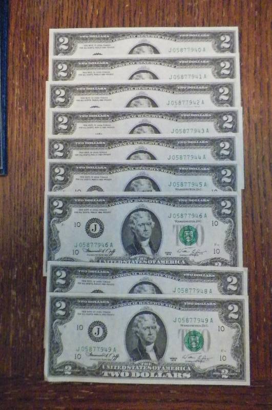 9 Consecutive Minneapolis MN 1976 $2.00 940-46, 948-49