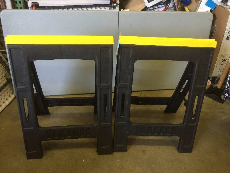 lot 2 image: Workforce 23 in. Compact Sawhorse Model # 17182236