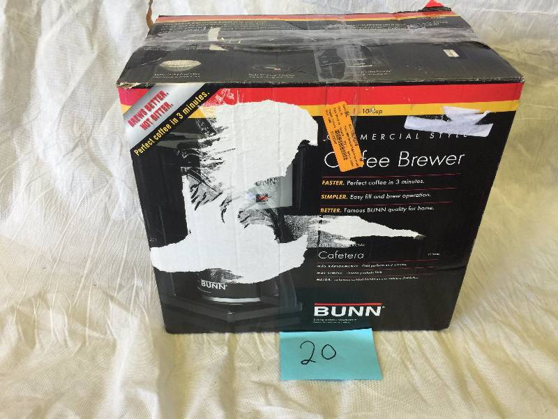 lot 20 image: BUNN GRB Velocity Brew 10-Cup Home Coffee Brewer, Black