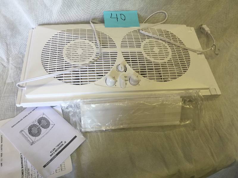 lot 40 image: HDX 9 in. Twin Window Fan Model # FW23-A1