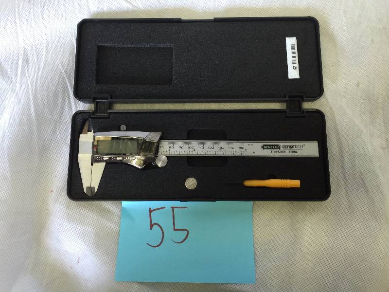 lot 55 image: General Tools Fraction Plus 6 in. 3-Mode Digital Caliper  Model # 147