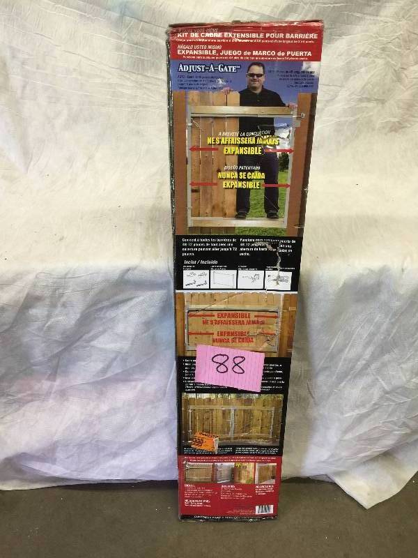 lot 88 image: Adjust-A-Gate AG 72 2-Rail Consumer Quality Gate Kit, 36-Inch to 72-Inch by 45-Inch High