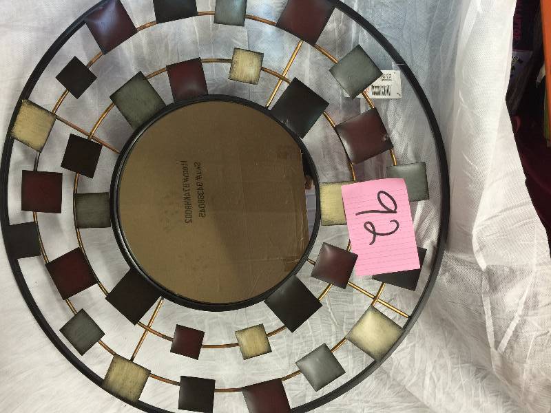 lot 92 image: Square Circle Mirror