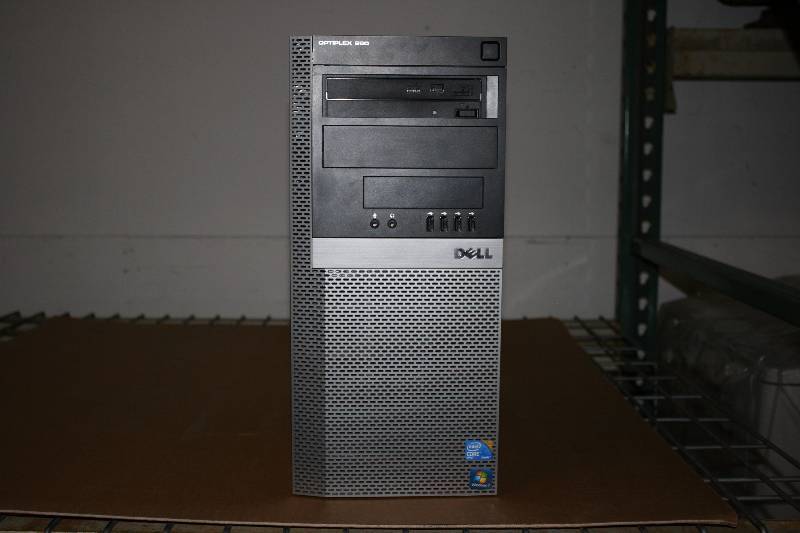 lot 2 image: Dell Optiplex 960 Computer Tower wWindows 7 Pro 4GB Memory 250GB Hard Drive Core 2 Duo 3.16 GHZ Processor.