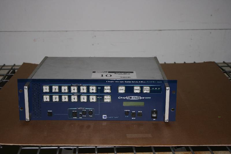 lot 10 image: Analog Way Graphic Switcher GSW611-R 6 Graphic Video Input Seamless Switcher & MixerScaled Data Output Powers On & Untested.