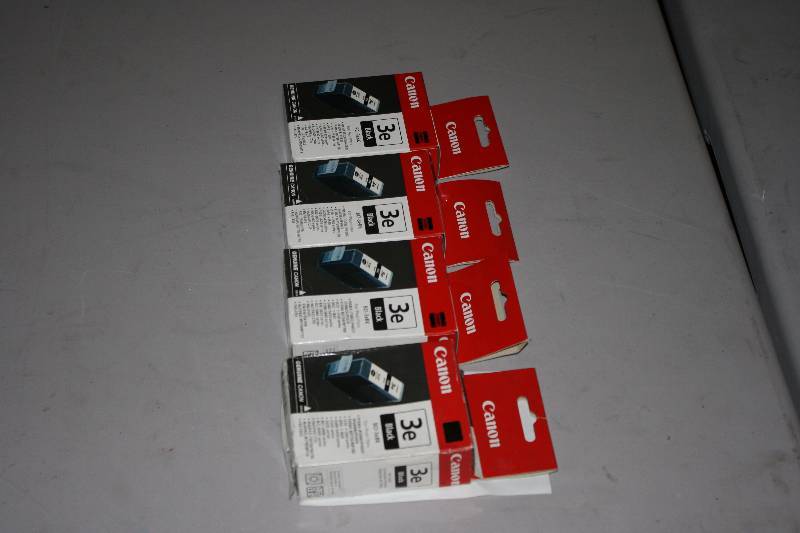 lot 85 image: Lot of (4) Replacement Print Cartridges For Models Canon BCI-3eBK Black.