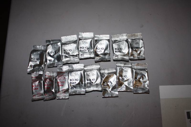 lot 101 image: Lot of (15) Replacement Print Cartridges For Models Canon BCI-11, BC-10 Black, Color.