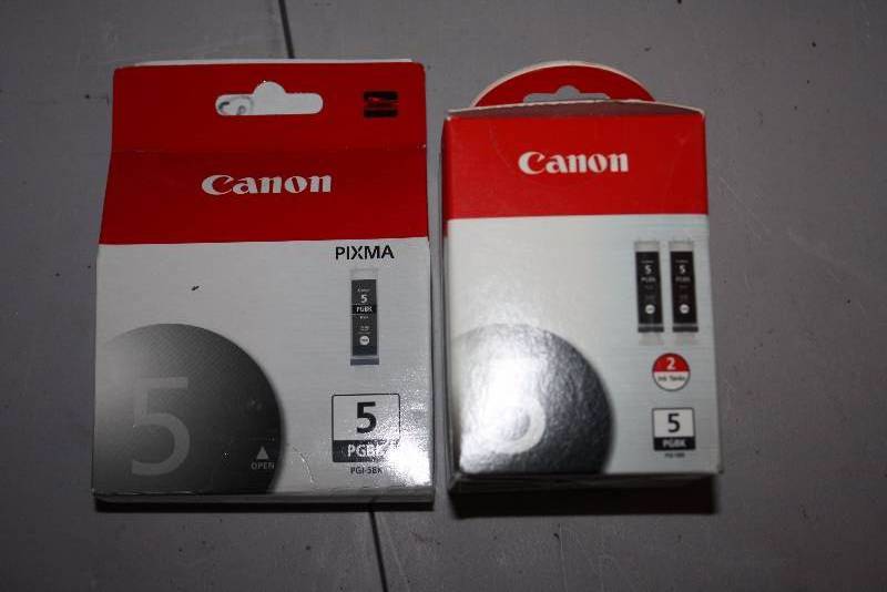 lot 99 image: Lot of (2) Replacement Print Cartridges For Models Canon 5 Black.