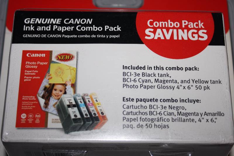 lot 96 image: Replacement Print Cartridgs For Models Canon BCI-3e Black Tank, Magenta, Yellow, 4 Pack.