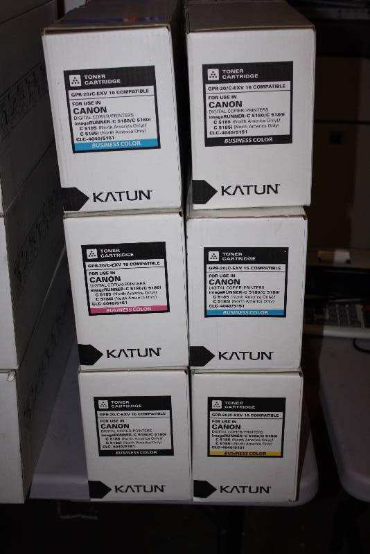 lot 40 image: Lot of (6) Replacement Toner Cartridges For Models Canon GPR-20 Miscellaneous Colors.