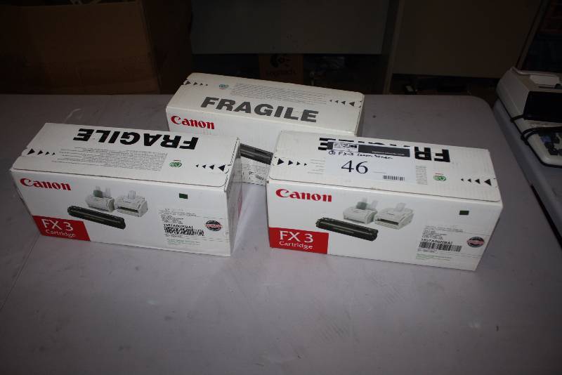 lot 46 image: Lot of (3) Replacement Toner Cartridges For Models Canon FX-3.