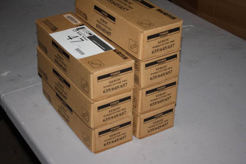 lot 47 image: Lot of (7) Replacement Toner Cartridges For Models Xerox Workcentre Pro 635645657.