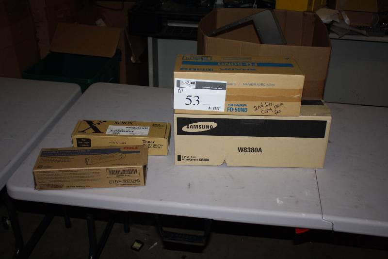 lot 53 image: Lot of (4) Replacement Toner Cartridges For Models Samsung W8380A Sharp F0-50ND And More.