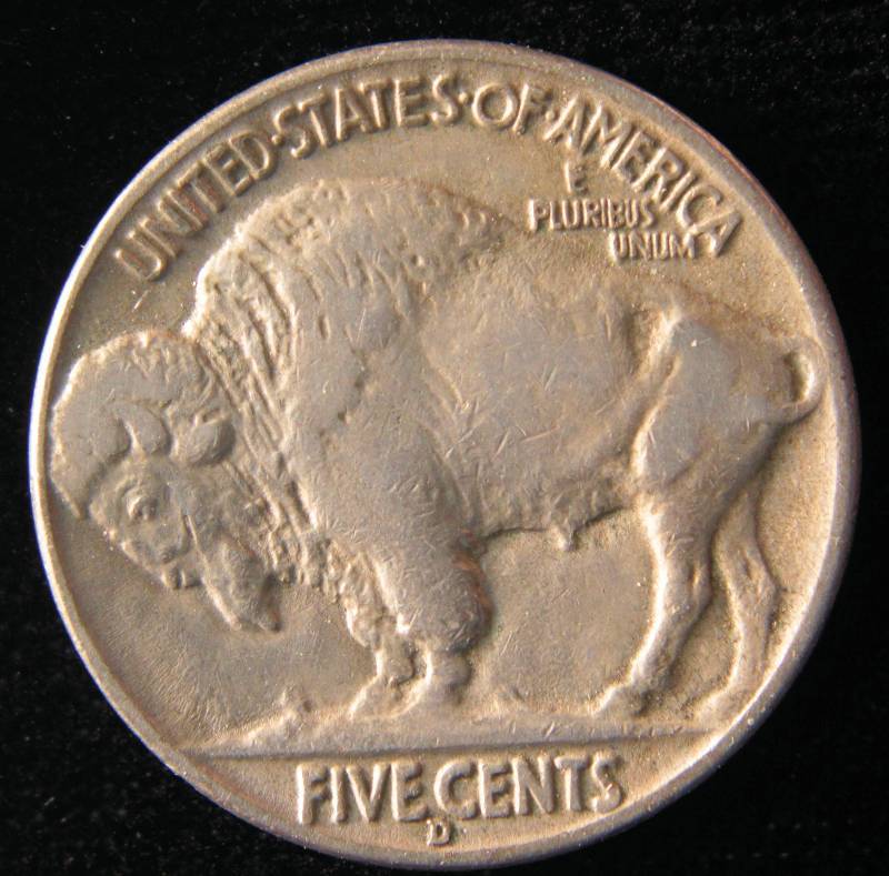 1936 D BUFFALO NICKEL VF