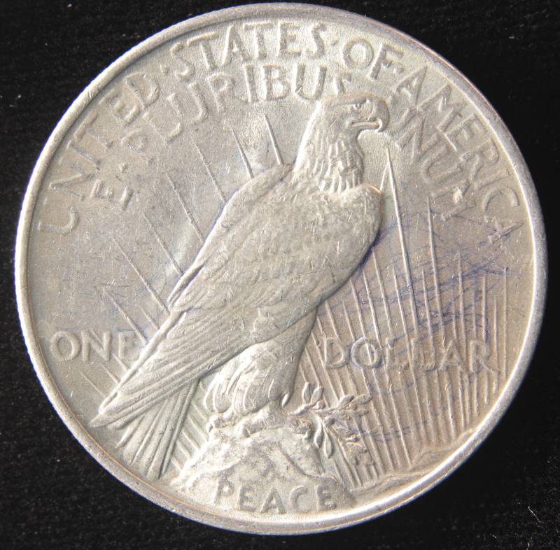 1922 PEACE SILVER DOLLAR AU DETAILS
