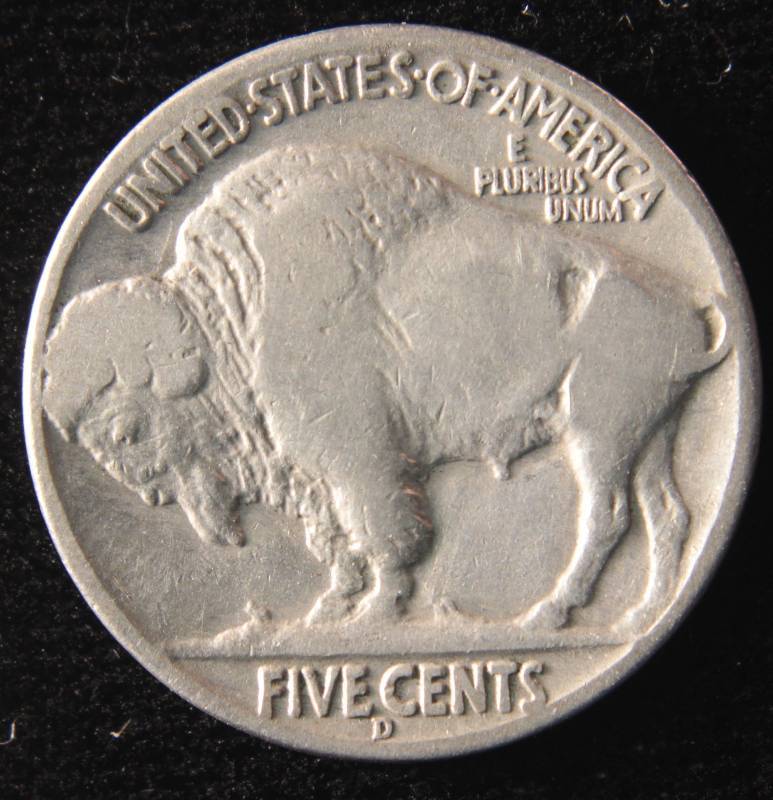 1937 D BUFFALO NICKEL VF