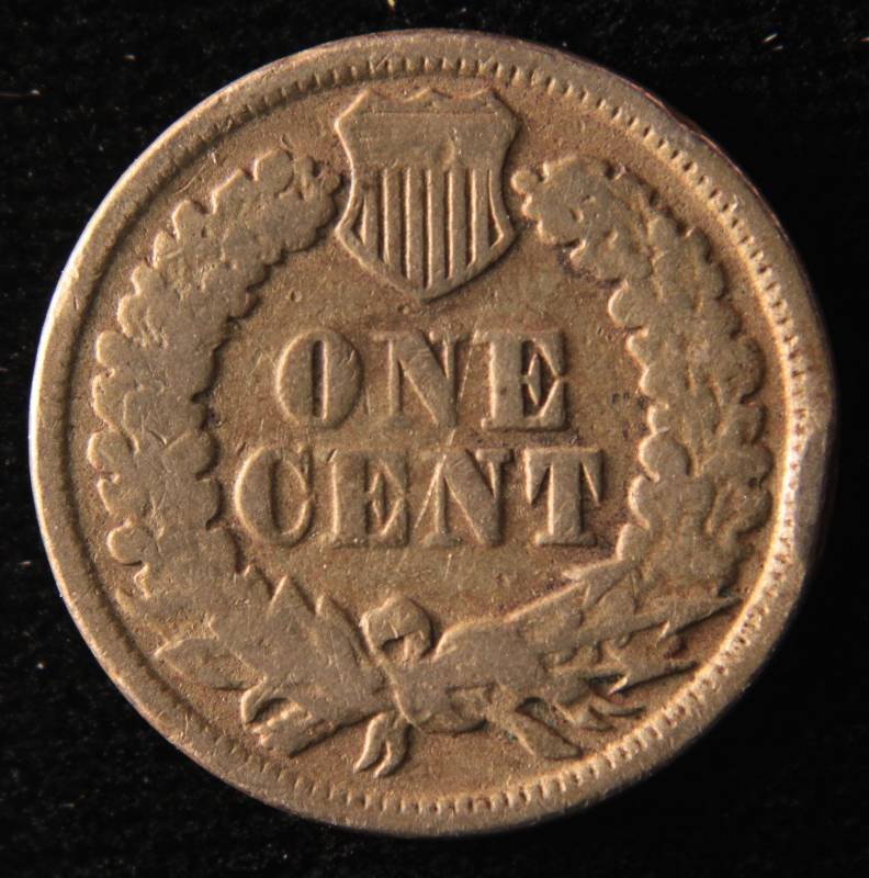 1862 COPPER NICKEL INDIAN HEAD CENT VG DETAILS