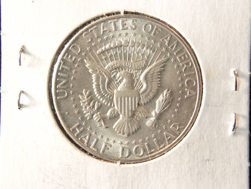 1964 D KENNEDY SILVER HALF DOLLAR AU