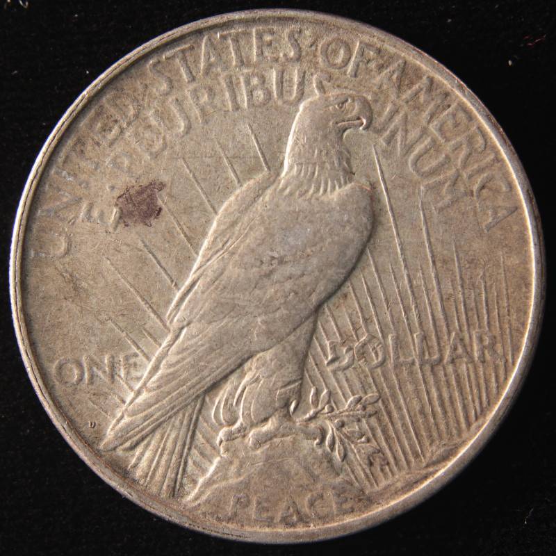 1922 D PEACE SILVER DOLLAR VF DETAILS