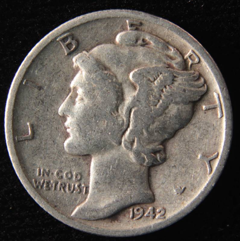 value of 1942 d mercury dime