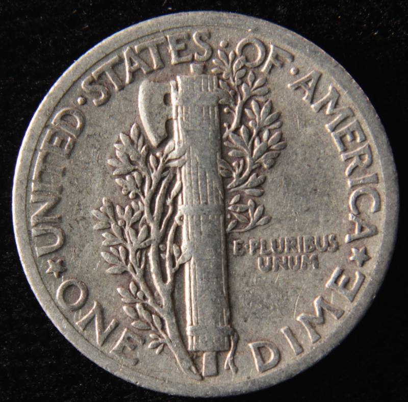 1942 MERCURY SILVER DIME FINE