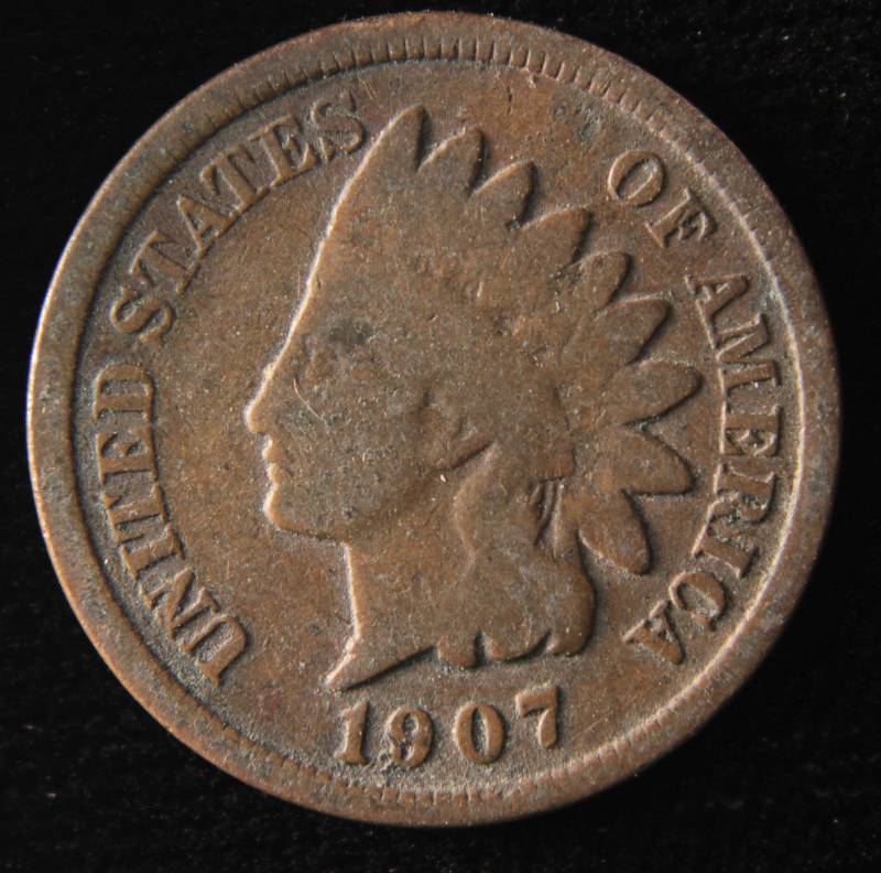 1907 INDIAN HEAD CENT GOOD JULY 1st RARE COIN AUCTION KBID