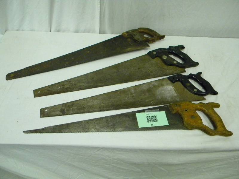 lot 68 image: Vintage Hand Saws