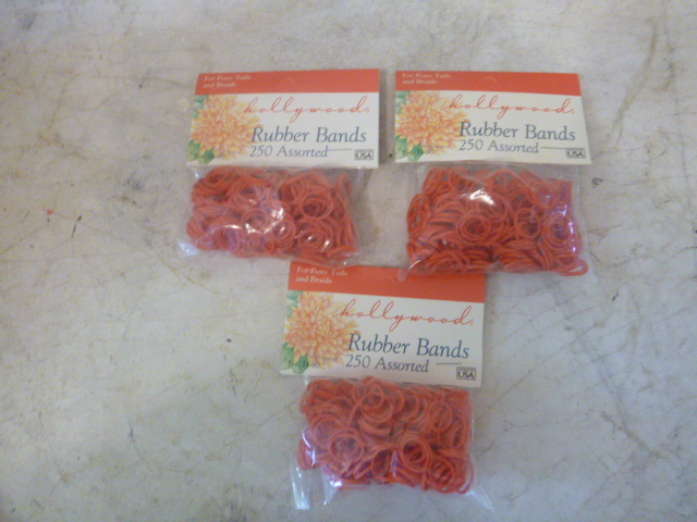 3 Packs of Hollywood Rubber Bands